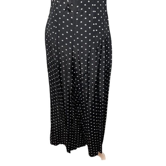 Vintage Express 90s Polka Dot Wide Leg Button Front Jumpsuit - Picture 11 of 13